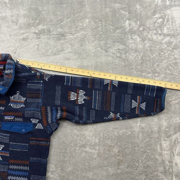 Patagonia Synchilla Snap-T Fleece Native Blue Thunderbird Turtle Tribal XS - Picture 8 of 12